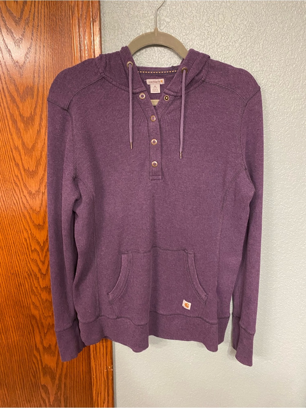 Carhartt Womens Purple Hooded Henley Sweater